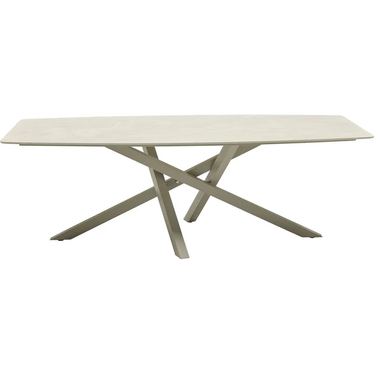 Gartentisch Concord Esstisch Terrassentisch 200x100x75cm sintered stone Taupe-Beige – Bild 3
