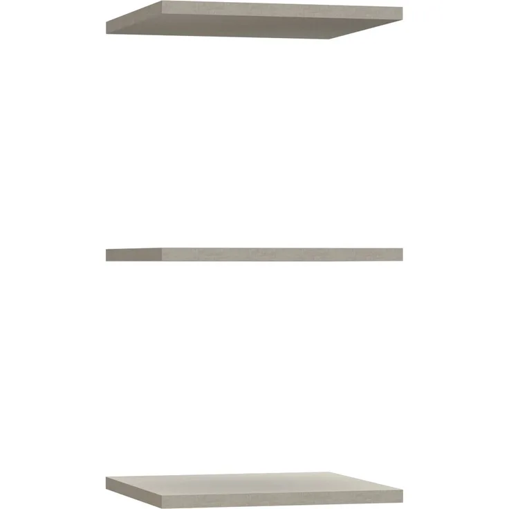 Forte GLENKEEN Einlegeböden 45, Zubehör für GLENKEEN Schränke, 3-er Set, Holzwerkstoff, Textilnachbildung Grau, 42,8 cm breit x 42 cm hoch x 2,2 cm tief
