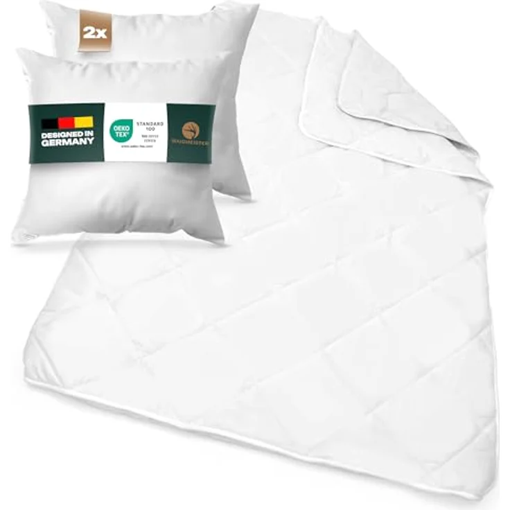 Waidmeister Bettdecke + Kopfkissen Bettdeckenset 2x Bettdecke und 2x Kopfkissen, Füllung: 100% Polyester, Bettdeckenset mit Kopfkissen mit optimierter Klimafunktion – Bild 7