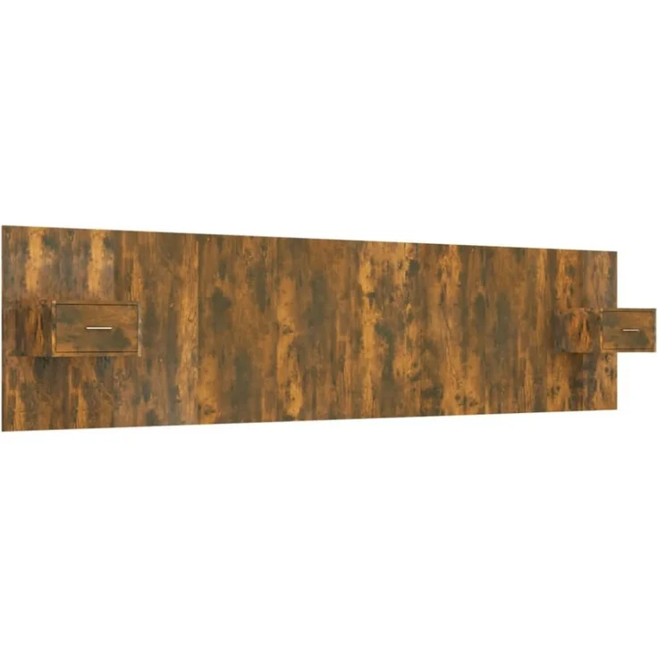 vidaXL Bettkopfteil mit Nachttischen Räuchereiche Holzwerkstoff 3115753 – Bild 6