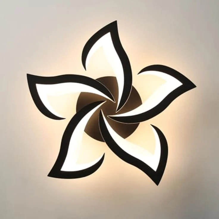 Comely Deckenlampe Led, Deckenleuchte Dimmbar, 40W 4200LM 3000k-6500k Mit Fernbedienung/APP, Moderne Deckenlampe für Wohnzimmer, Schlafzimmer, Kinderzimmer,Schwarz – Bild 10