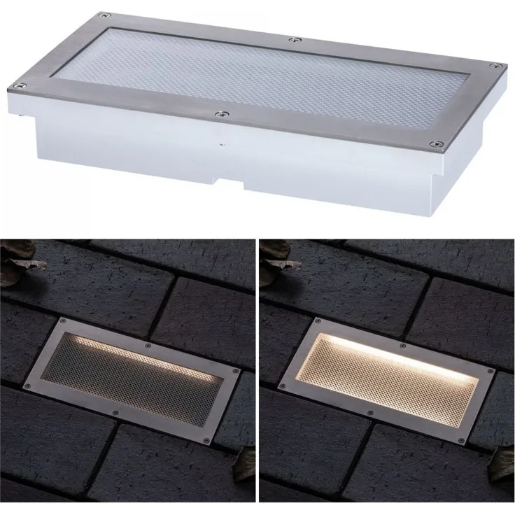 Paulmann No. 94239 Solar LED Bodeneinbauleuchte Aron 20x10 cm mit Bewegungsmelder