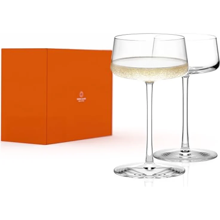 Stölzle Lausitz Champagnerschalen Power 2er-Set 275 ml – Elegante Kristallgläser ideal für Champagner, Sekt & Prosecco – Hochwertige Sektgläser aus deutscher Herstellung – Spülmaschinen- & Stoßfest – Bild 1