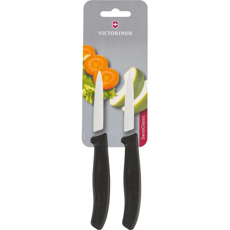 Victorinox Gemüsemesser SwissClassic schwarz 2 Stück auf Blister