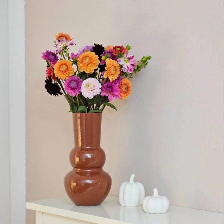 Meinposten Dekovase Vase Retro Zinkvase Beige Terrakotta 30x15 Blumenvase (1 St) – Bild 4