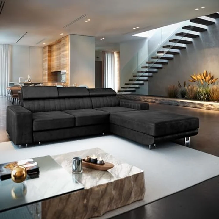 Masseno Ecksofa NOTO mit Schlaffunktion L-Form, Sofa mit Bettkasten – Bild 2