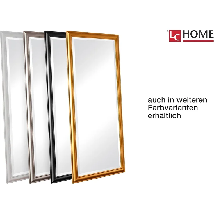 LC Home Spiegel LC Home Wandspiegel Spiegel Schlicht Schwarz ca. 180x80 cm Landhaus – Bild 7