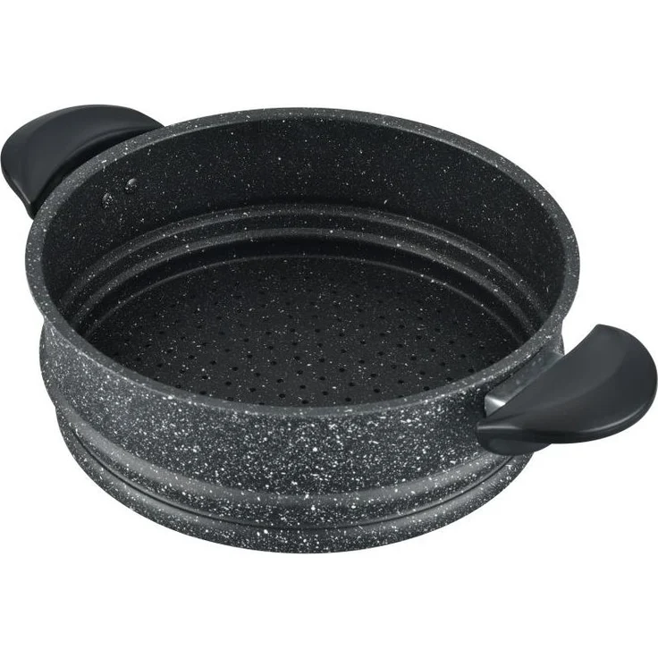 3 tlg Kuskus Topf 8L Dampfgarer COUSCOUS Ø24cm Dampfkocher Gemüse Steamer Induktion Mantykocher – Bild 6
