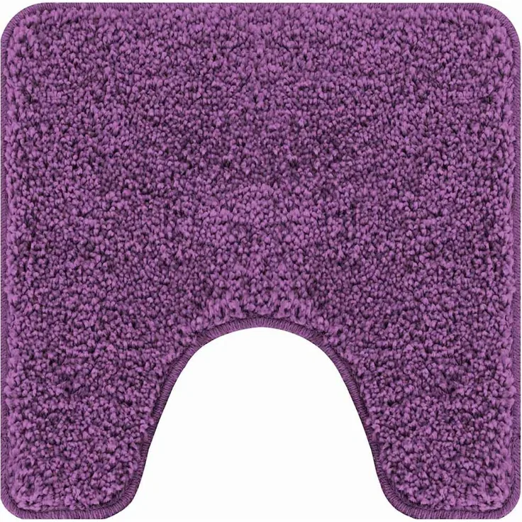 vidaXL Rutschfeste Badematte mit Toilettenausschnitt Lila 50 x 50 cm 4019822