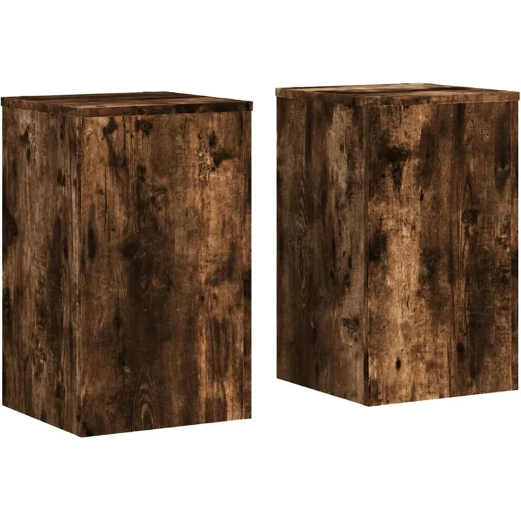 vidaXL Pflanzenständer 2 Stk. Räuchereiche 30x30x50 cm Holzwerkstoff 852919 – Bild 2