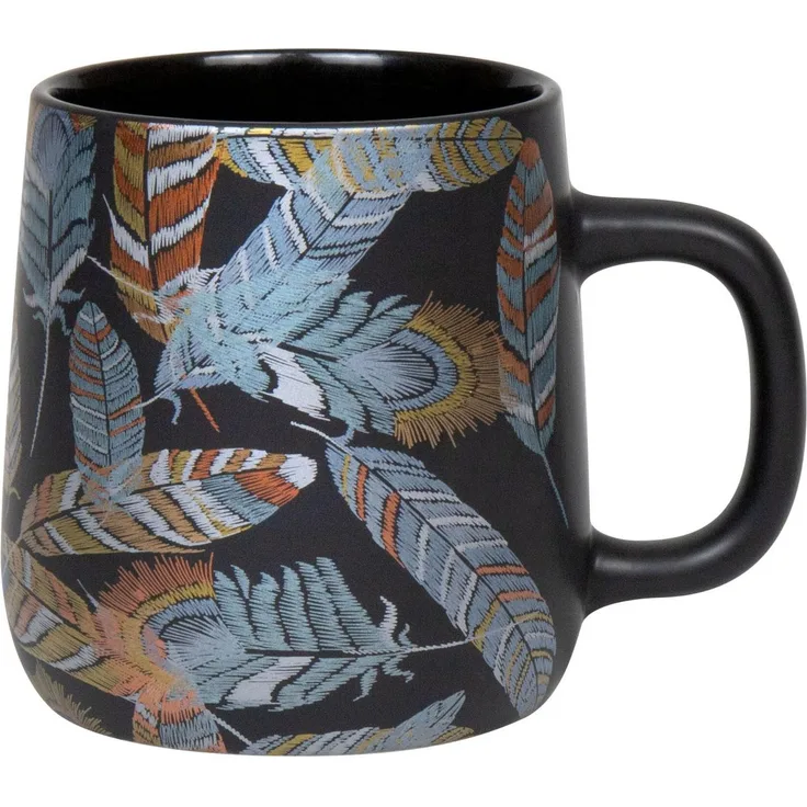 KÖNITZ Becher SHINY FEATHERS 395 ml aus Bone China Porzellan / Fassbecher