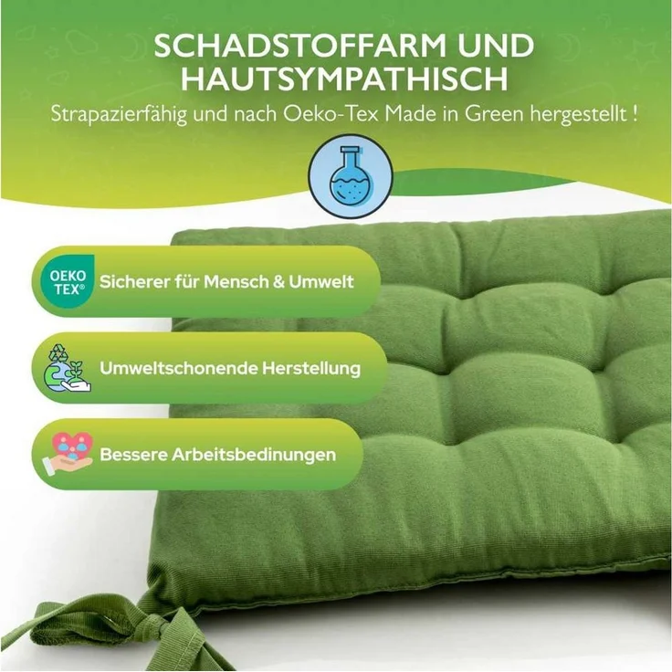 etérea Himmlische Qualität Sitzkissen etérea Sitzkissen Stuhlkissen Basic Auflage und – Bild 3