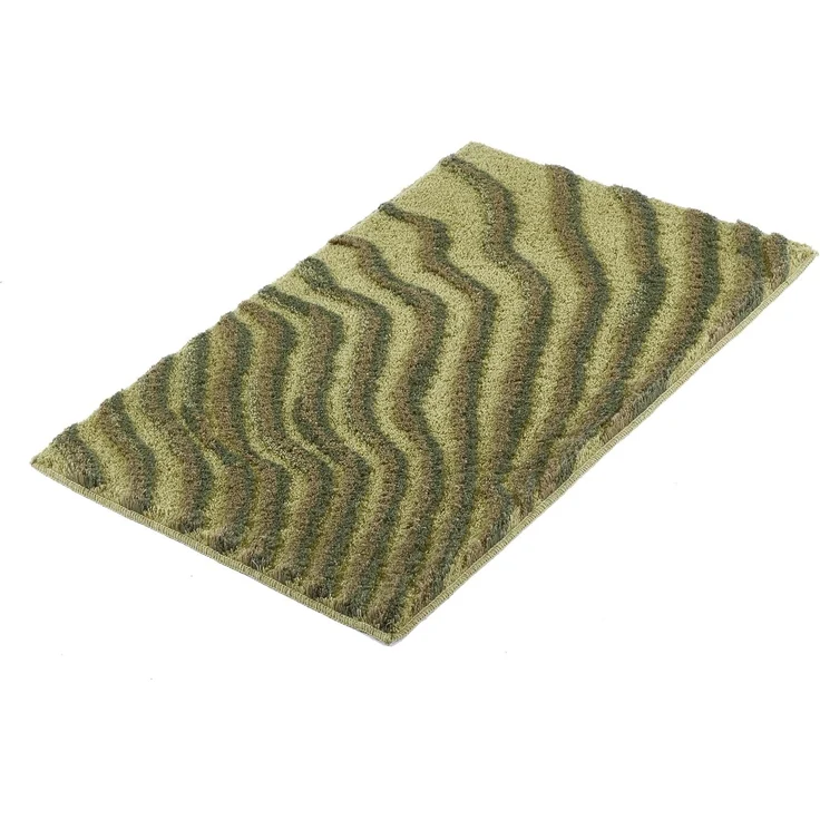 Kleine Wolke Badematte Terrace, Höhe 23 mm, rutschhemmend beschichtet, fußbodenheizungsgeeignet, Polyacryl, rechteckig, Badteppich, modernes Wellen Design, Hoch-Tief Effekt