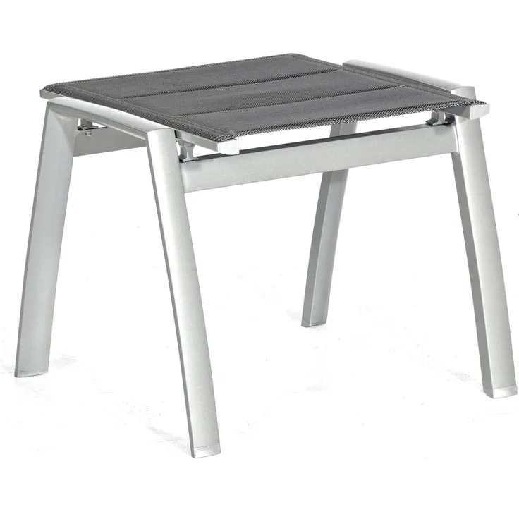 SunnySmart Fußhocker Concept Aluminium mit Polstertextilgewebe silber