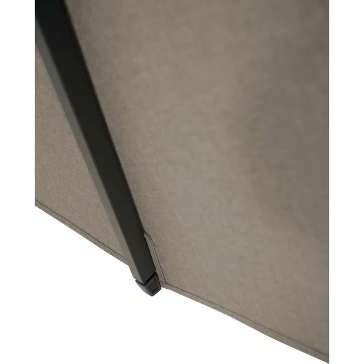 SIENA GARDEN Bosco Mittelstockschirm anthrazit/taupe Ø 300 cm Gestell Aluminium anthrazit, Bezug 100% Polyester, 280g/m² in taupe-meliert, UPF 50+ – Bild 6
