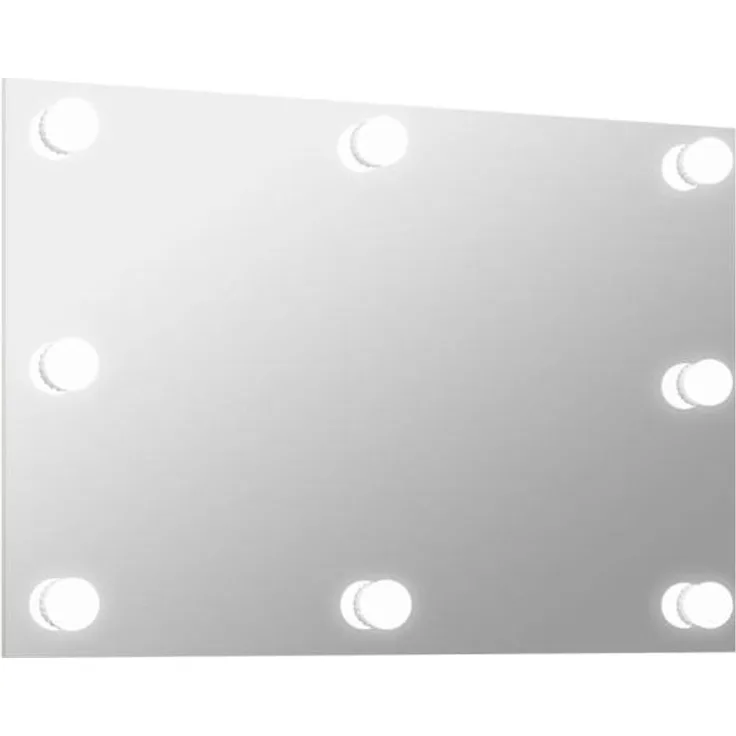 vidaXL Wandspiegel ohne Rahmen mit LED-Beleuchtung Rechteckig Glas, Mit Beleuchtung [3078645]