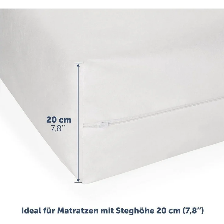 Matratzenschutzbezug für Allergiker, Topper Bezug Blumtal, Milbenbezug, Encasing, atmungsaktiv und wasserdicht – Bild 2