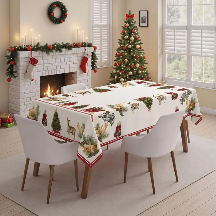 Hermia Concept 'Xmas 24 - Small' Tischdecke, Mehrfarbig, 100 x 160 cm – Bild 1