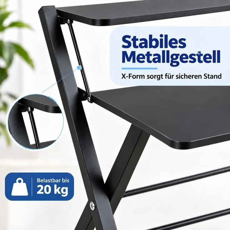 Relaxdays Klappbarer Schreibtisch Monitoraufsatz – Bild 8