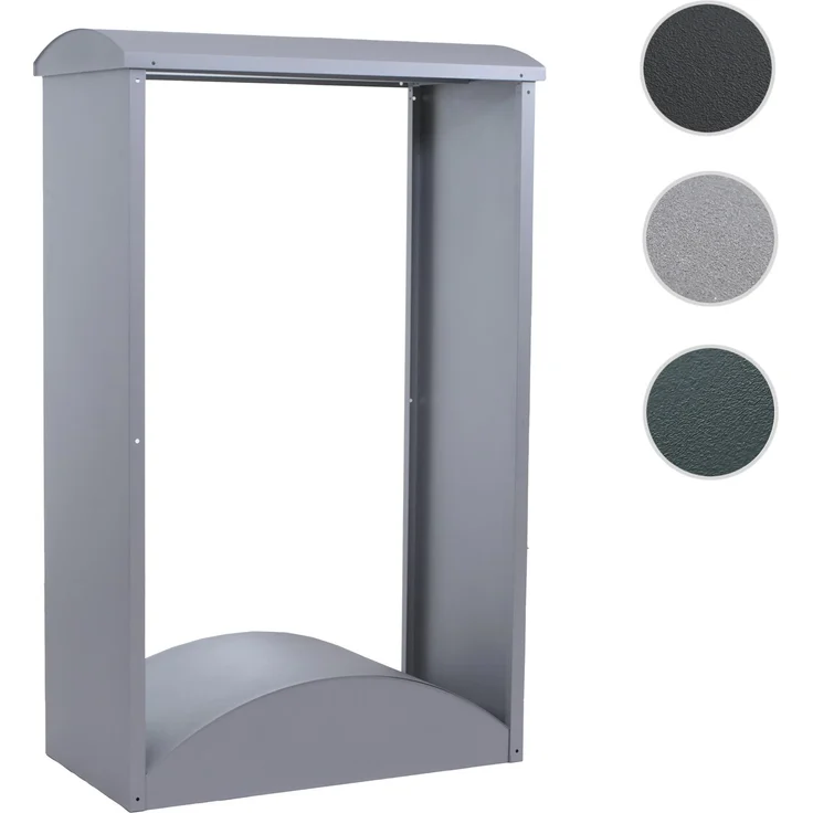 Brennholzlager HWC-P77, Kamin-/Feuerholzregal Holzlager Holzunterstand Outdoor Metall 160x98x50cm ~ grau – Bild 10