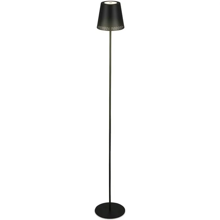 BRILONER – LED Akku Stehleuchte 3 in 1, Stufenweise Dimmbar, Touch, LED Stehleuchte Aussen, LED Stehlampe kabellos, Schwarz