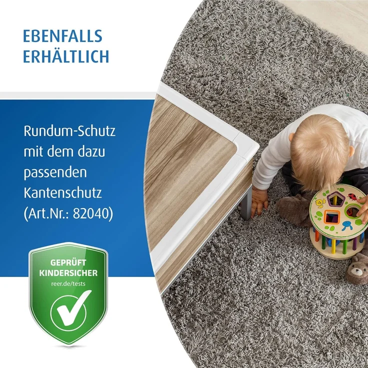 Reer Eckenschutz soft, 4 Stück, bissfest, schadstoffgeprüft, weiß – Bild 8