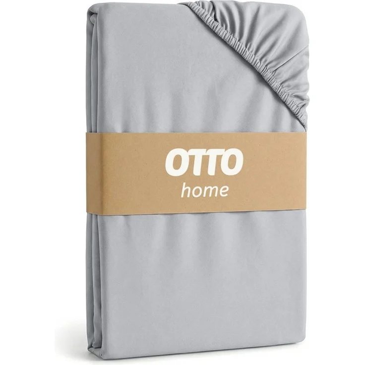 OTTO home Spannbettlaken PHYSALIS in BASIC und PREMIUM Qualität, 100% Baumwolle, Jersey (160 g/m), Gummizug: rundum, (1 Stück), für Matratzen bis 18 cm Höhe, Bettlaken, Spannbetttuch, pflegeleicht – Bild 1