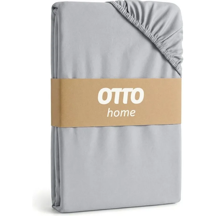 OTTO home Spannbettlaken PHYSALIS in BASIC und PREMIUM Qualität, 100% Baumwolle, Jersey (160 g/m), Gummizug: rundum, (1 Stück), für Matratzen bis 18 cm Höhe, Bettlaken, Spannbetttuch, pflegeleicht