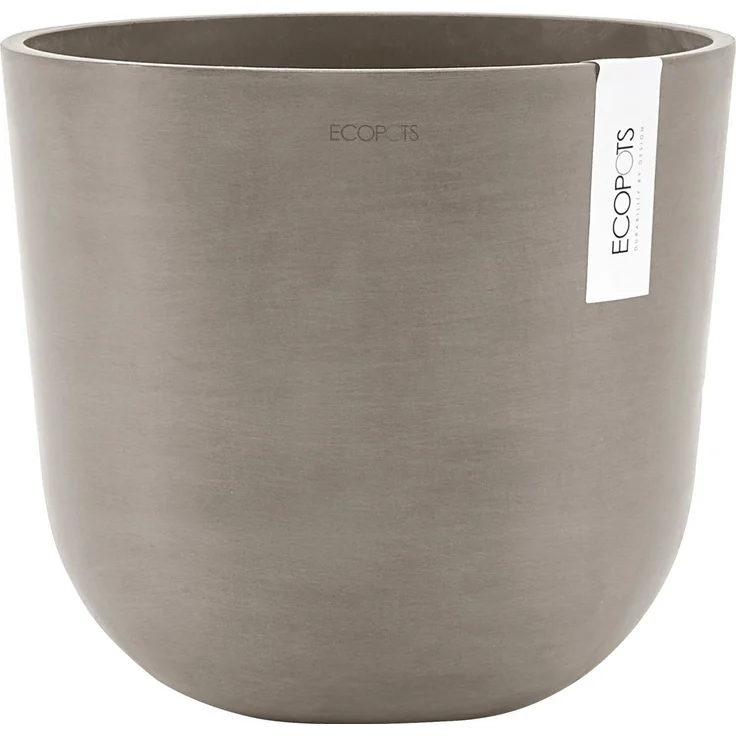ECOPOTS Blumentopf Oslo 25 Taupe, für innen und außen: frostsicher, bruchsicher und lichtbeständig – Bild 2
