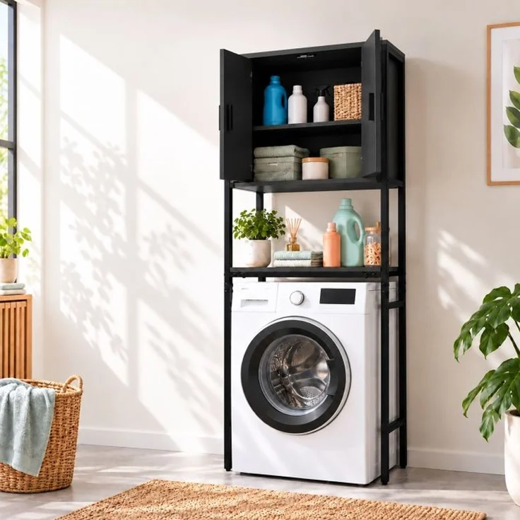 Relaxdays Waschmaschinenschrank 2 Schrankfächer – Bild 5