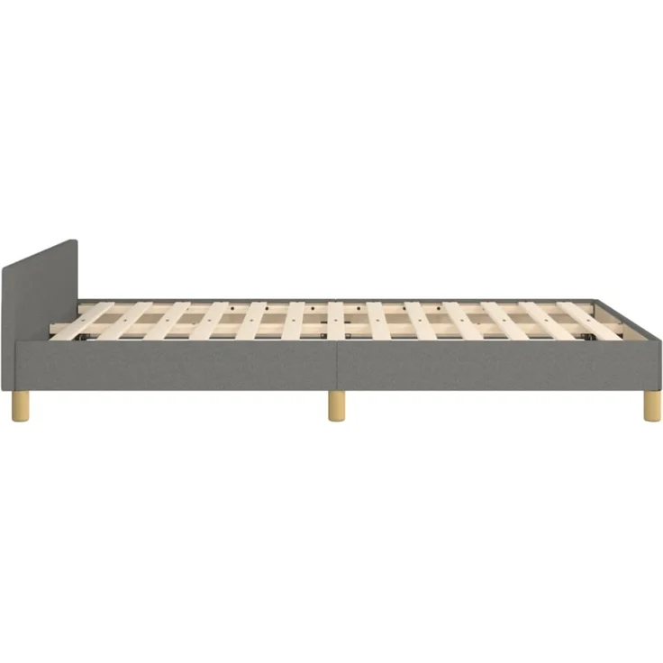 vidaXL Bettgestell ohne Matratze Dunkelgrau 120x190 cm Stoff 379535 – Bild 7