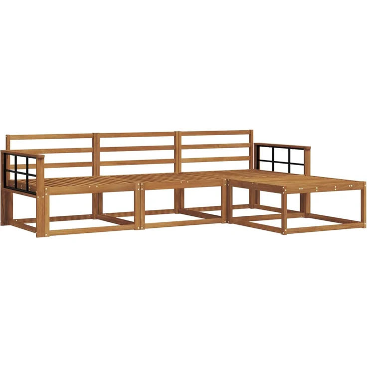 vidaXL Outdoor-Sofagarnitur 4 stk. 4-Sitzer Natur Massivholz Akazie 3367412 – Bild 2