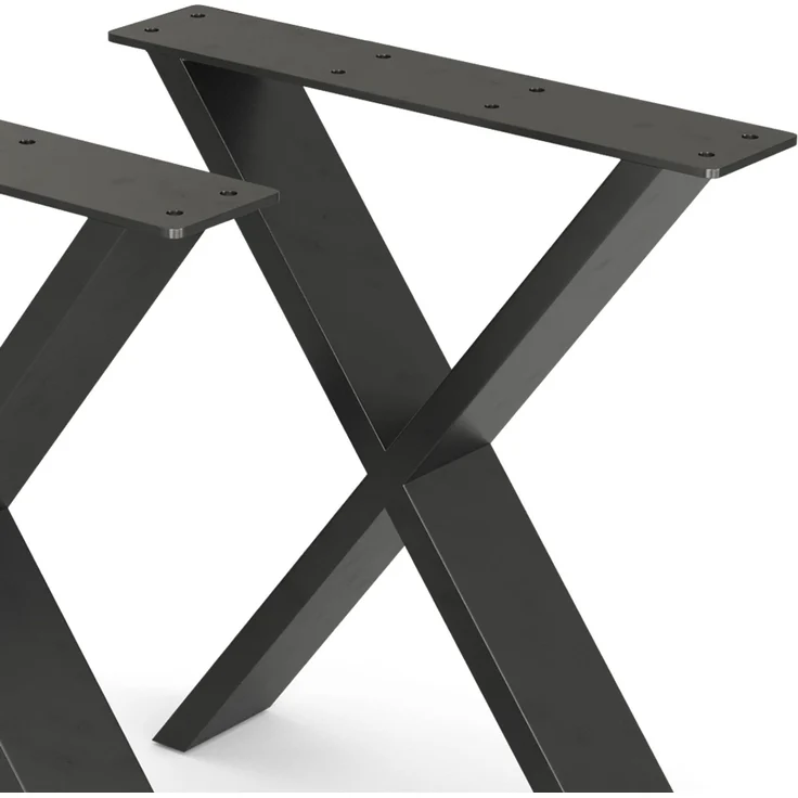 Tischbeine Schwarz 40 x 42 cm X-Form Vicco – Bild 6