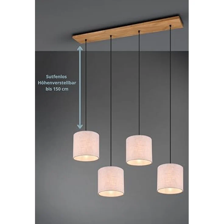 lightling Pendelleuchte Emil, ohne Leuchtmittel, abhängig vom Leuchtmittel, moderne Pendellampe mit Stoffschirmen – Bild 3