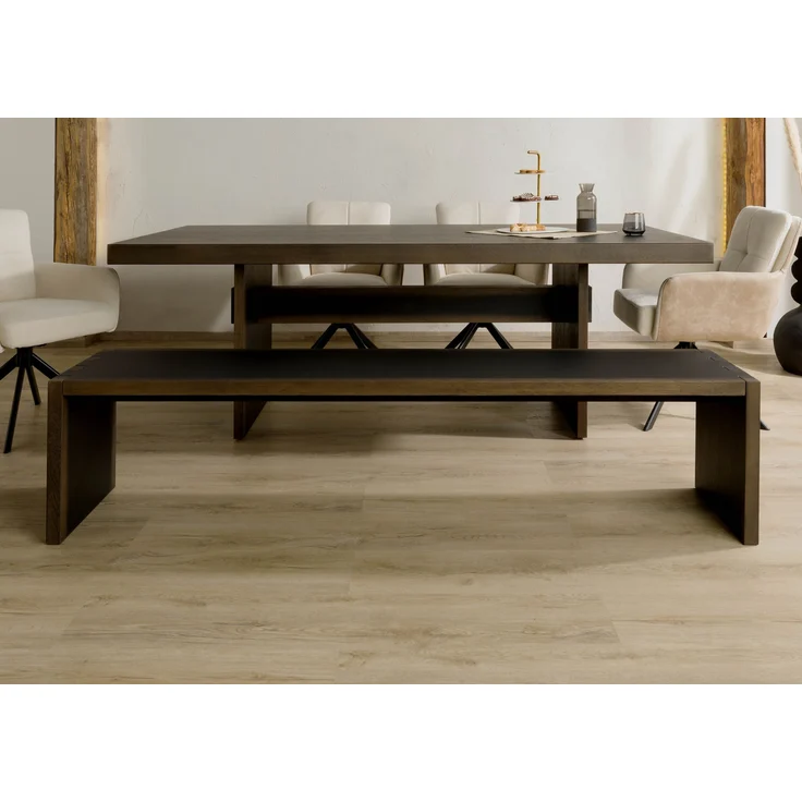 Bank Eiche 193x40x45 dunkelbraun lackiert BEAMS #85 – Bild 9