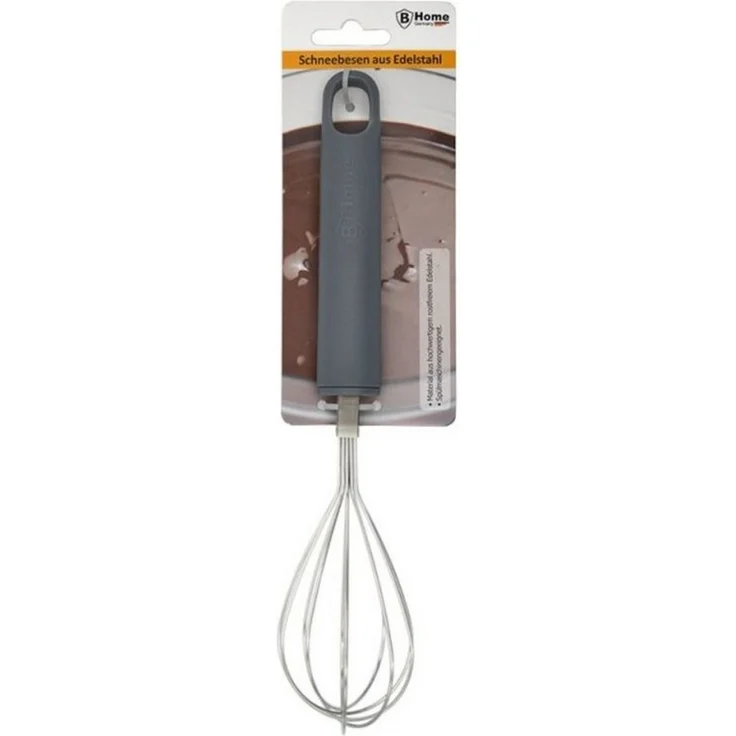 Schneebesen aus hochwertigem Edelstahl - ergonomisch & langlebig – Bild 3