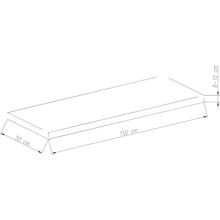 Chicreat Bankkissen 150 x 50 x 8 cm, Dunkelgrau – Bild 3