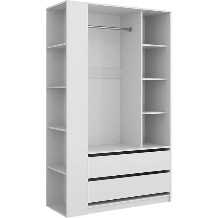 Kleiderschrank Elmo Weiß 50 x 200 cm 2er Set Vicco – Bild 1