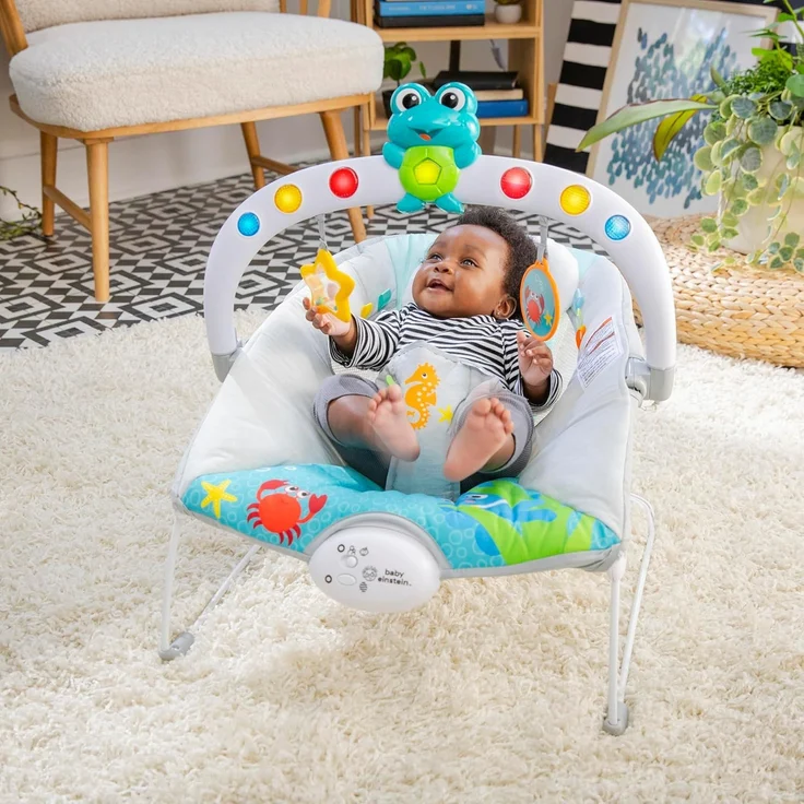 Baby Einstein, Ocean Explorers Musikalische Babywippe Babyschaukel, Kick to It Neptune, Unisex, fr Kinder von 0-6 Monaten bis zu 9kg – Bild 11