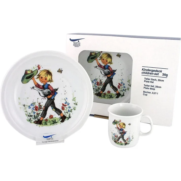 Triptis Kindergeschirr-Set Triptis Hans im Glück Kinderset 3tlg, 1 Personen, Porzellan