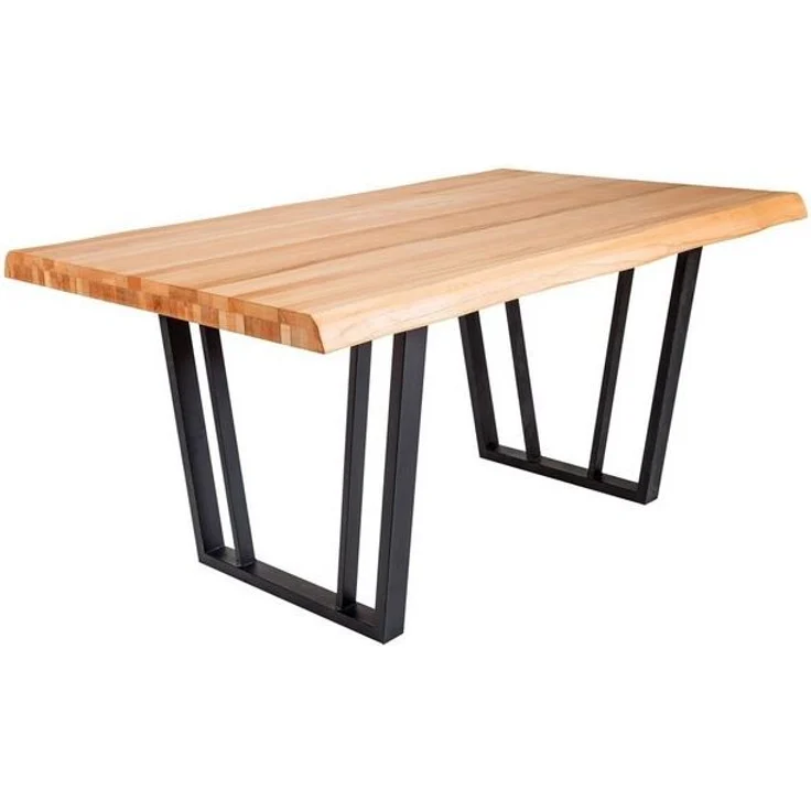 Krok Wood Esstisch Krok Wood Esstisch Lisbon aus Massivholz mit Metallbeine – Bild 4