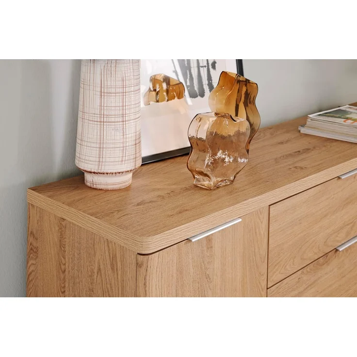 Jahnke Sideboard, Engineered Wood, Montana Eiche Nb, One Size – Bild 8