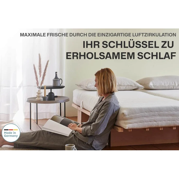 Kaltschaummatratze Kaltschaummatratze Komfort-SAN Härtegrad H2 (RAVENSBERGER Matratzen, 18 cm hoch, Härtegrad H 2 (RG 50) 80x190 cm mit Baumwoll-Doppeltuch-Bezug – Bild 2