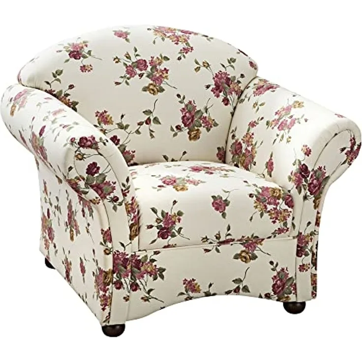 Sessel Kama Bezug Flachgewebe Buche nussbaum dunkel / beige 21532