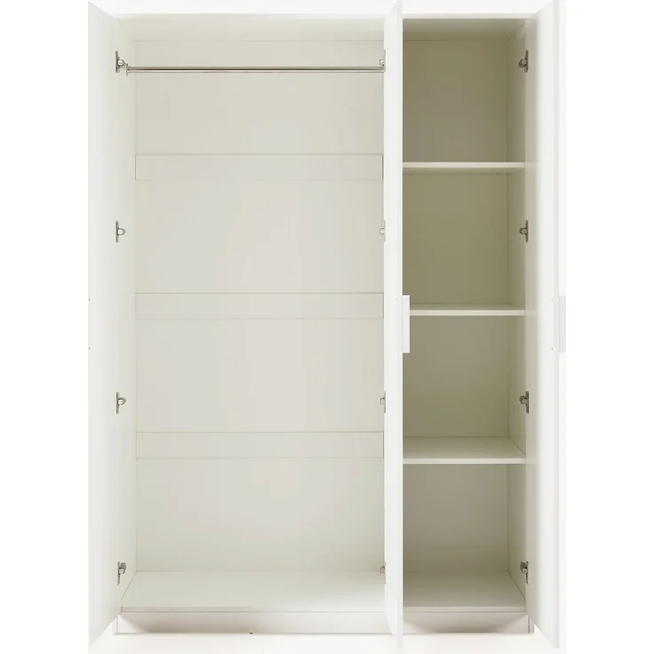 Kleiderschrank Eiselfing 176x120x52 cm 4 Fächer Weiß [en. casa] – Bild 6