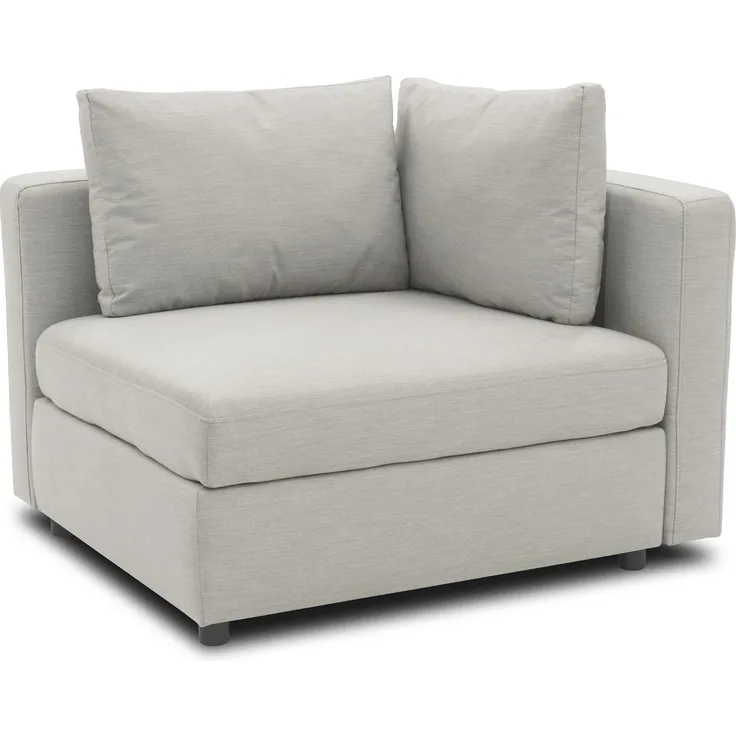 Gartenlounge Ecke Links Bozhana 110x67x96 mit Outdoorbezug in silber