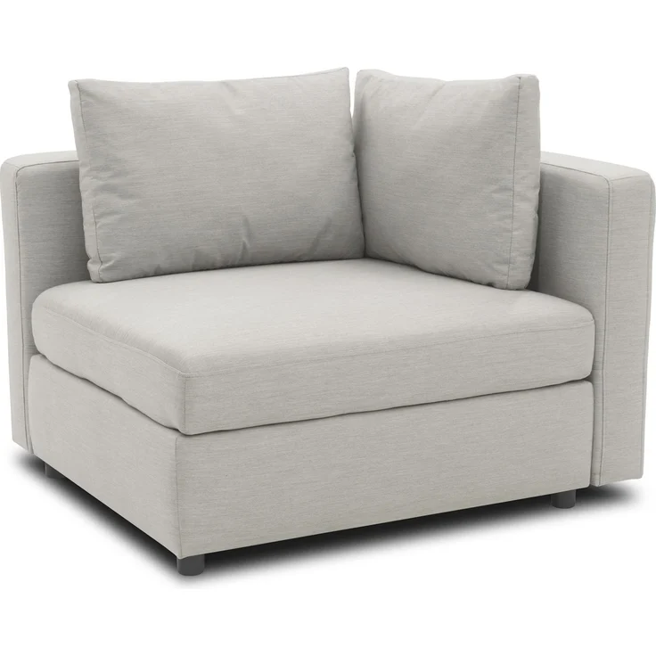 Gartenlounge Ecke Links Bozhana 110x67x96 mit Outdoorbezug in silber – Bild 1