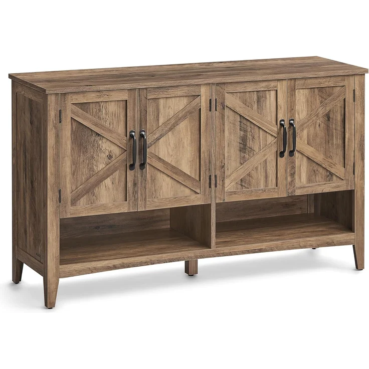Vasagle Schuhschrank, Schuhregal, Schuhaufbewahrung, traditioneller amerikanischer Stil, Schuh-Organizer mit höhenverstellbaren Ablagen, Griffen, stabilen Beinen, Flur, honigbraun LBC039B01 – Bild 1
