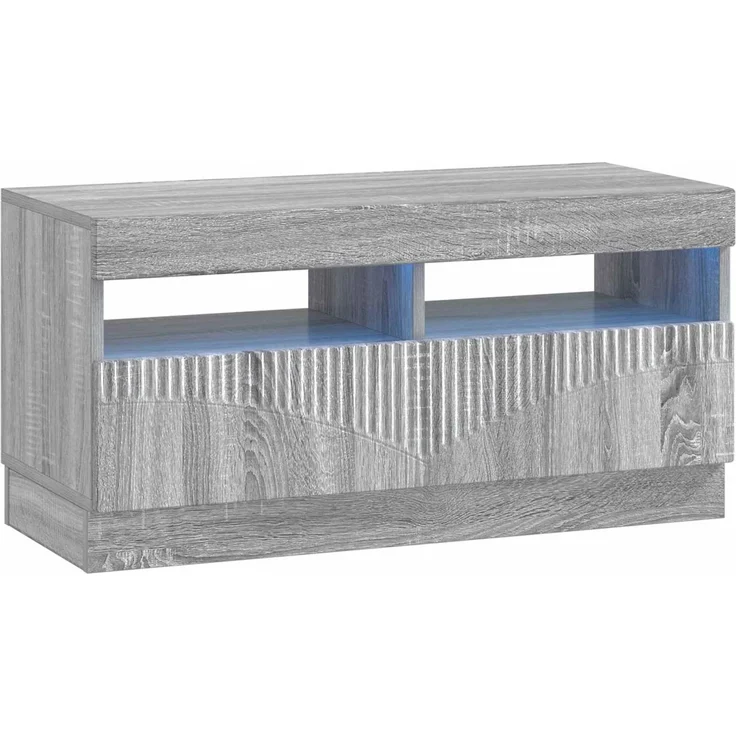 vidaXL LED-TV-Schrank HOORN 3 stk. Sonoma-Grau Holzwerkstoff 3416848 – Bild 5
