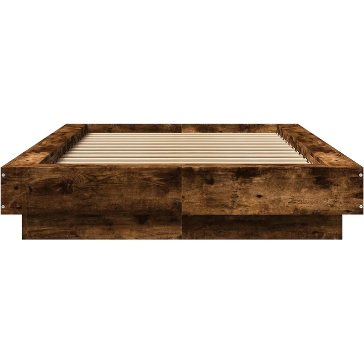 vidaXL Bodenbettgestell Geräucherte Eiche 80 x 210 cm Holzwerkstoff 3429701 – Bild 4
